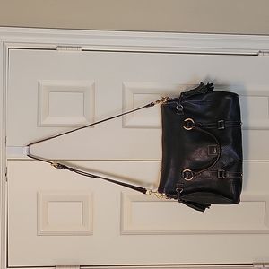 Large, dark navy blue Dooney and Bourke purse
